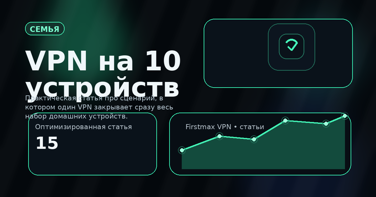 VPN на 10 устройств: как подключить семью, ноутбук, смартфон и ТВ одной подпиской